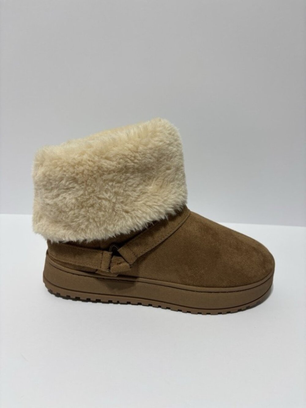 Journee Collection Women’s Thada Cozy Slipper Booties Brown, Size 7-8, Medium